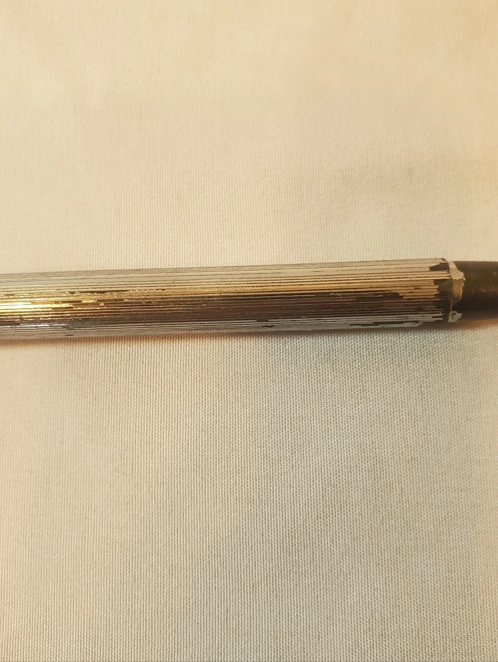 Black Handheld Vintage Knife Honing Sharpening Stick Metal Ring 12